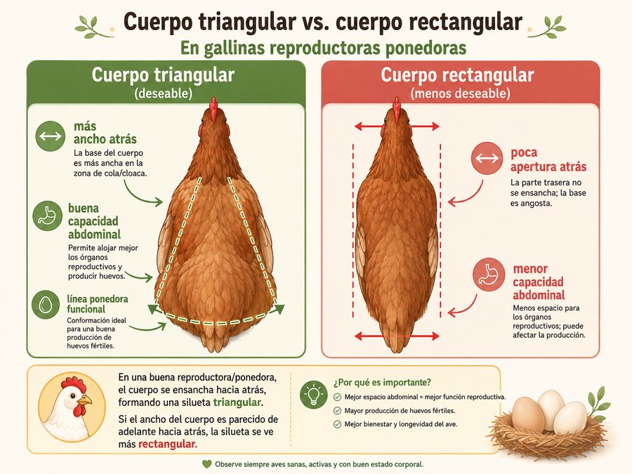 Cuerpo triangular vs rectangular