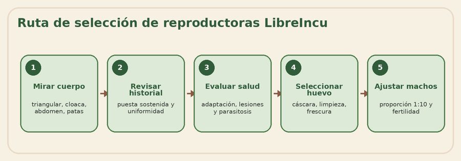 Ruta de selección de reproductoras LibreIncu