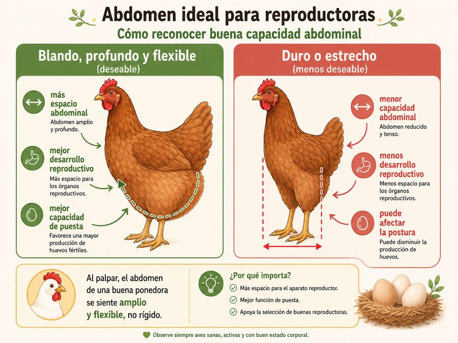 Abdomen ideal para reproductoras